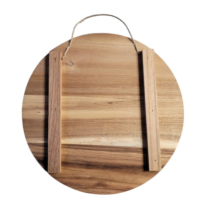 "Home Sweet Home" Round Acacia Wood Sign