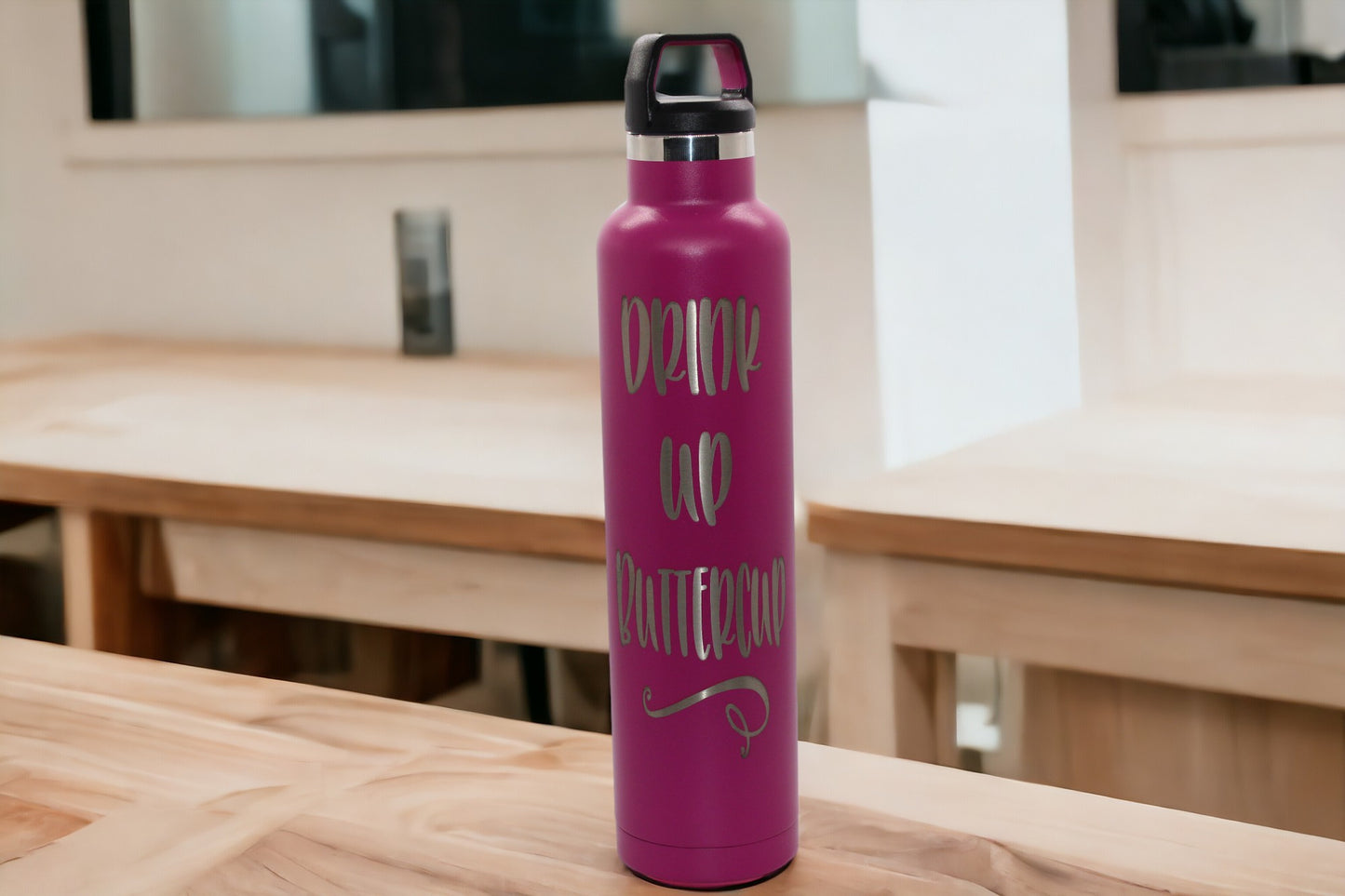 Personalized RTIC 26oz. Water Bottle - "Drink Up Buttercup"