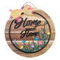 "Home Sweet Home" Round Acacia Wood Sign