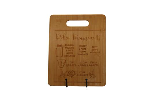 Kitchen Measurements Bamboo Cutting Board