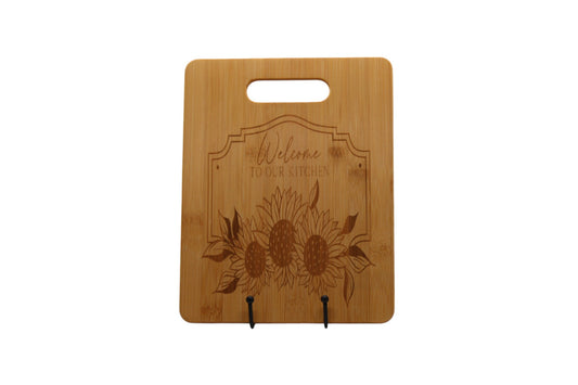 Welcome to Our Kitchen Bamboo Cutting Board